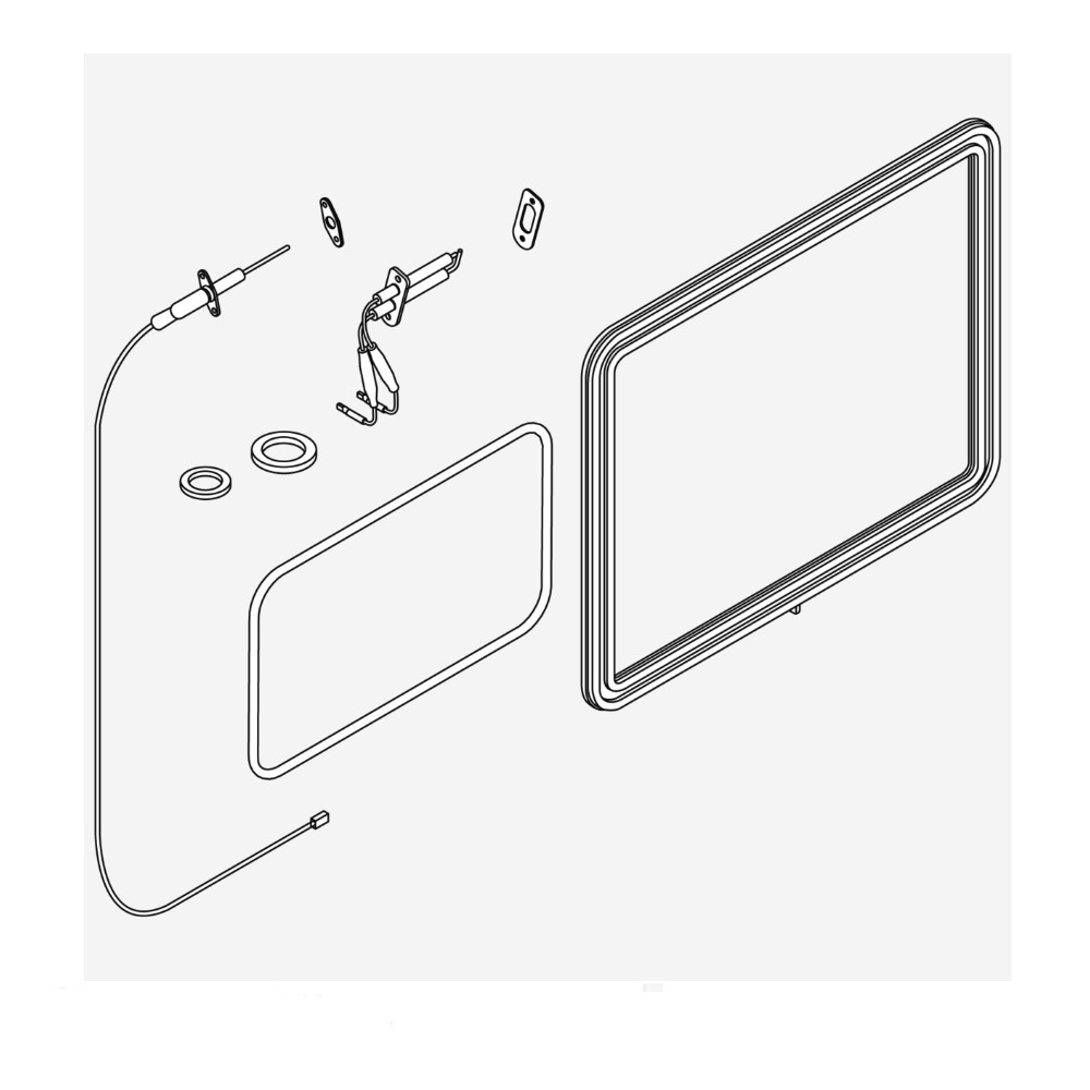 Weishaupt Wartungsset WTC-G 15 B mit Zündgerät 48301100252 Dichtung Zündelektrode