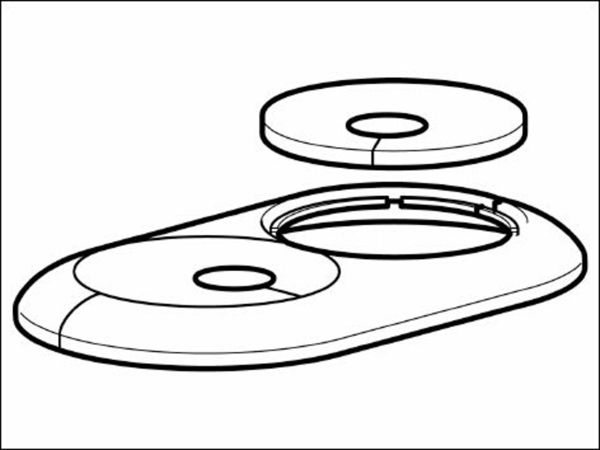 FRÄNKISCHE Heizkörper Doppelrosette Rosette Hahnblock Abdeckung 18/20 mm