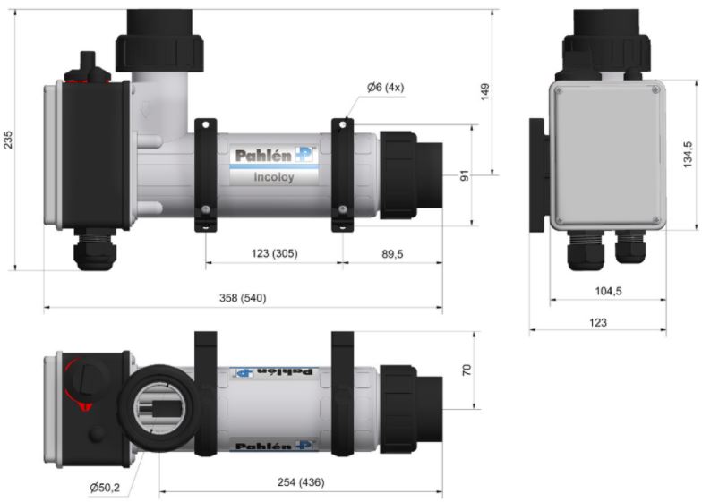 Pahlen Poolheizung Elektroheizer Aqua compact AC30 141600 3 kW E-Heizstab