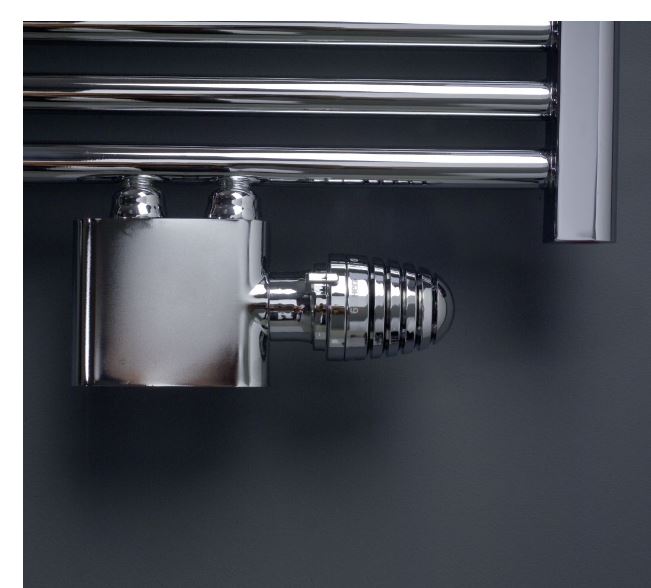 Badheizkörper Velon chrom gebogen Badwärmer Handtuchheizkörper Heizkörper