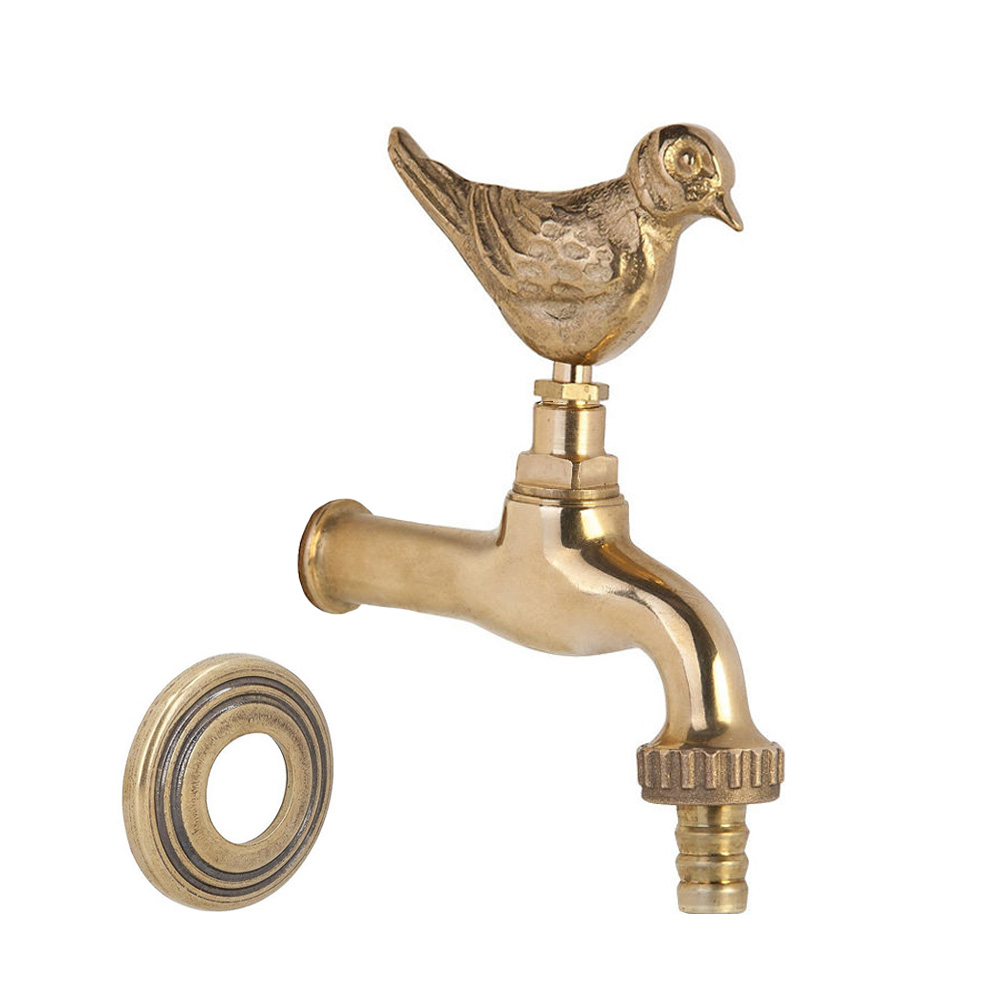 Auslaufventil "Vogel" Messing mit Wandrosette mit Schlauchverschraubung Wandanschluss 1/2"