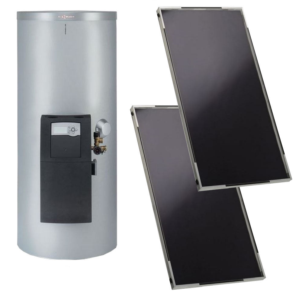 Viessmann Solaranlage Paket 4,36 m² Set - Vitosol 141-FM Vitocell 100-B silber