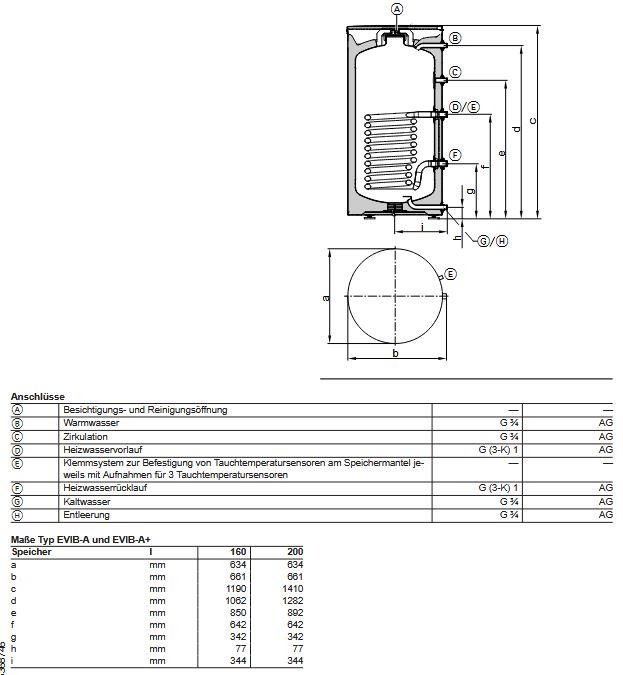 Viessmann Edelstahl Warmwasserspeicher Vitocell 300-V EVIC 300l S3 Z028532 weiß