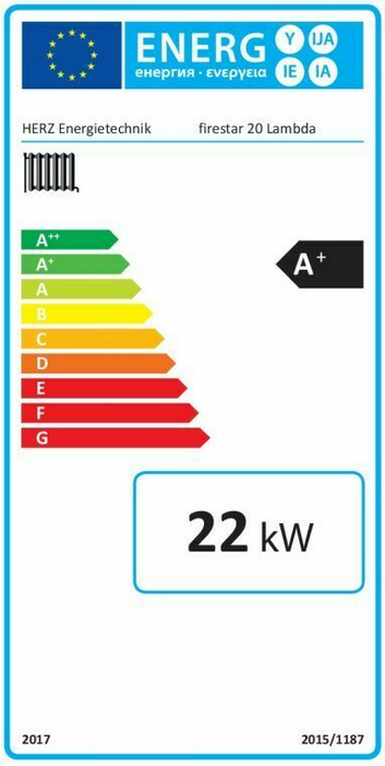 HERZ Holzvergaser firestar 20 DeLuxe Touch Control o. Flansch 20 KW K030200-105