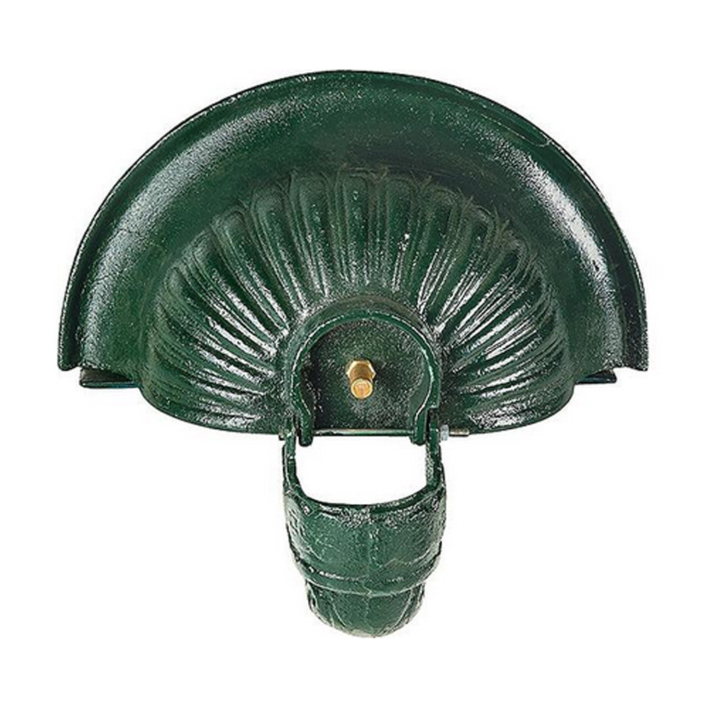 Wandbrunnen aus Graugus grün mit Messing-Nostalgieventil