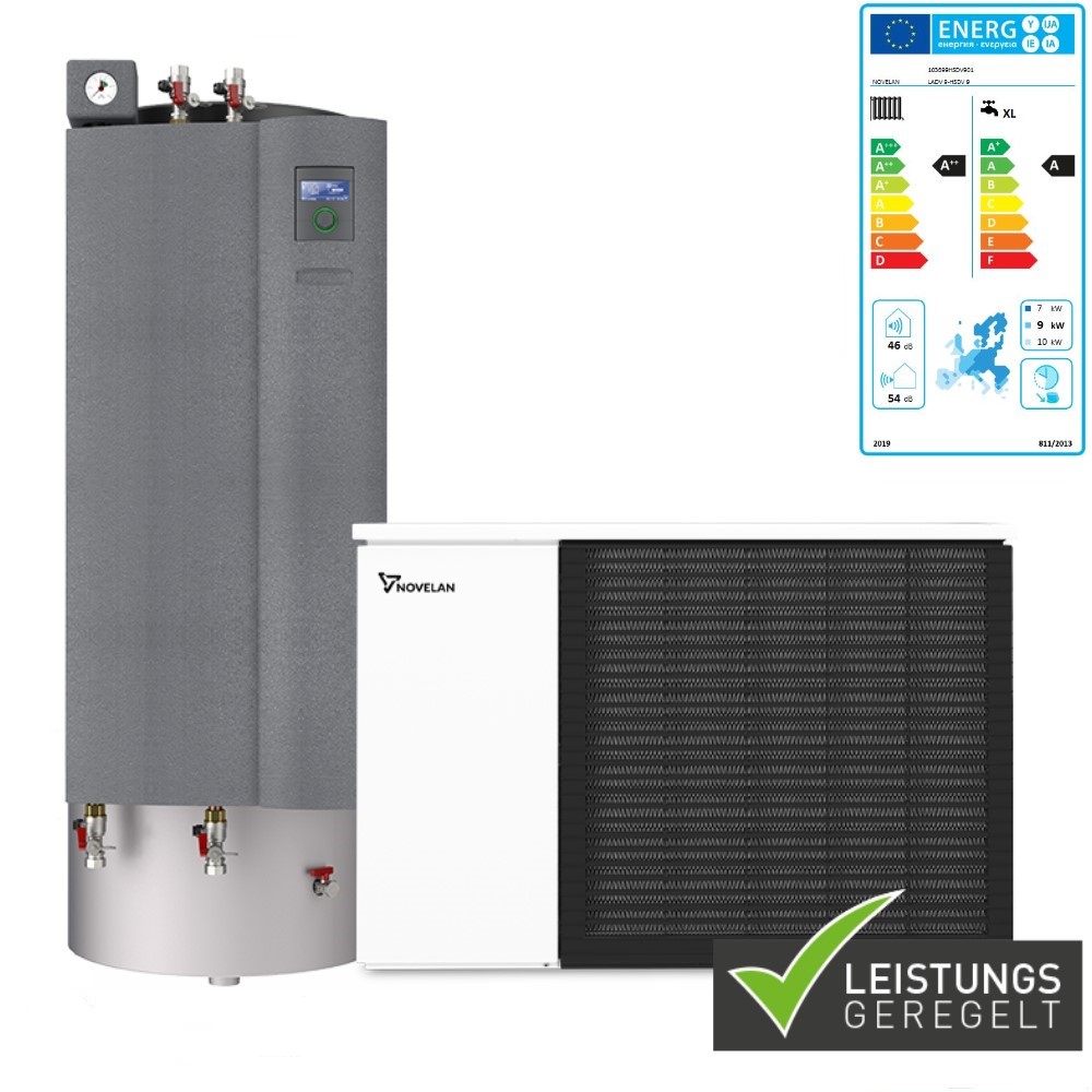 Novelan Luft Wasser Wärmepumpe LADV 9 HSDV 9 Heizleistung 5,08 kW (A2/W35)