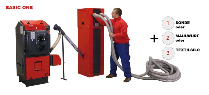 Atmos Ansaugsystem BASIC ONE inkl. 250 Liter Zwischenbehälter blau