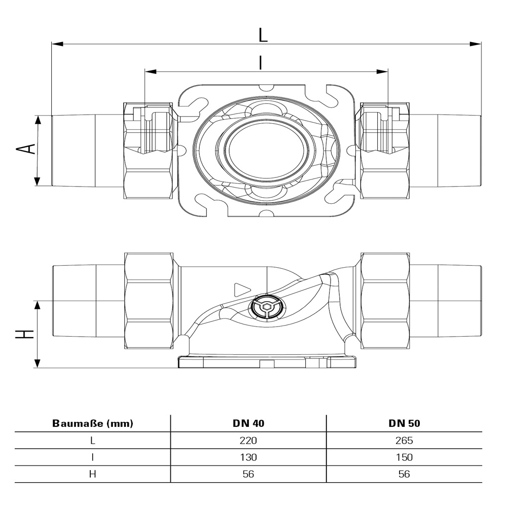 COMFORT Sanibel CBS-Lock-Flansch LF DN 50 mit Verschraubung Enthärtungsanlagen