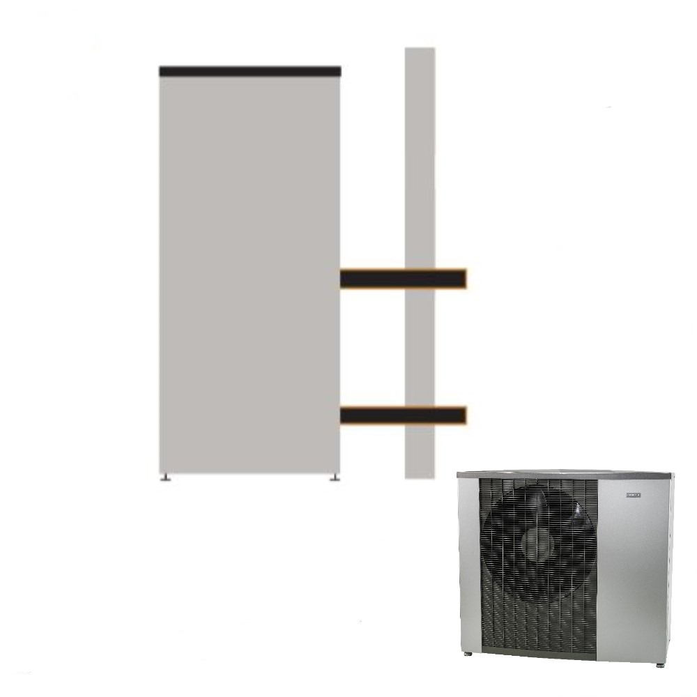 NIBE Anschlussset für Luft Wasser Wärmepumpe S2125 waagerecht ebenerdige Montage NIBE Anschlussset für Luft Wasser Wärmepumpe S2125 waagerecht ebenerdige Montage