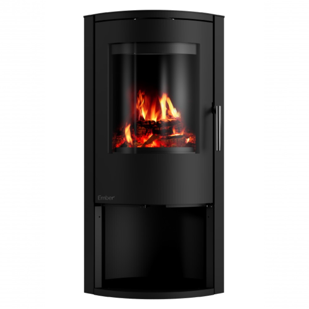 Kaminofen Ember E-Basic 6,0 kW Stahl schwarz 30011431 Kamin Holzofen