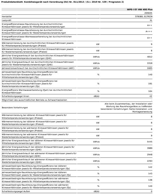 STIEBEL ELTRON Sole Wasser Wärmepumpe WPE-I 07 HW 400 Plus 205835 7,35 kW