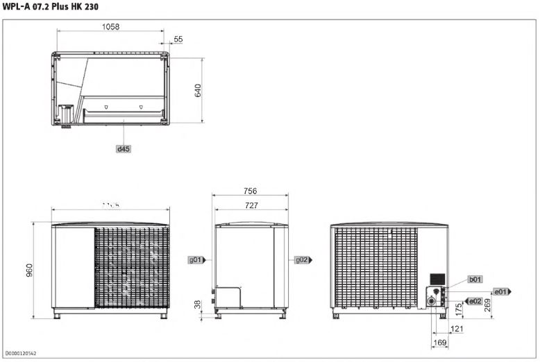 STIEBEL ELTRON Luft Wasser Wärmepumpe WPL-A 07.2 Plus HK 230 mono R290 206122