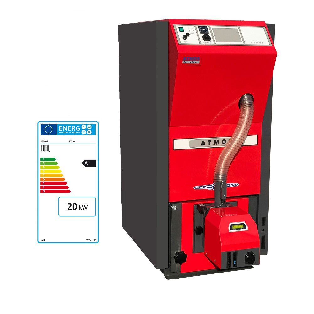 ATMOS Pelletkessel PX20 Pelletbrenner A25PX Platzspar-Pelletkessel 01.17.20