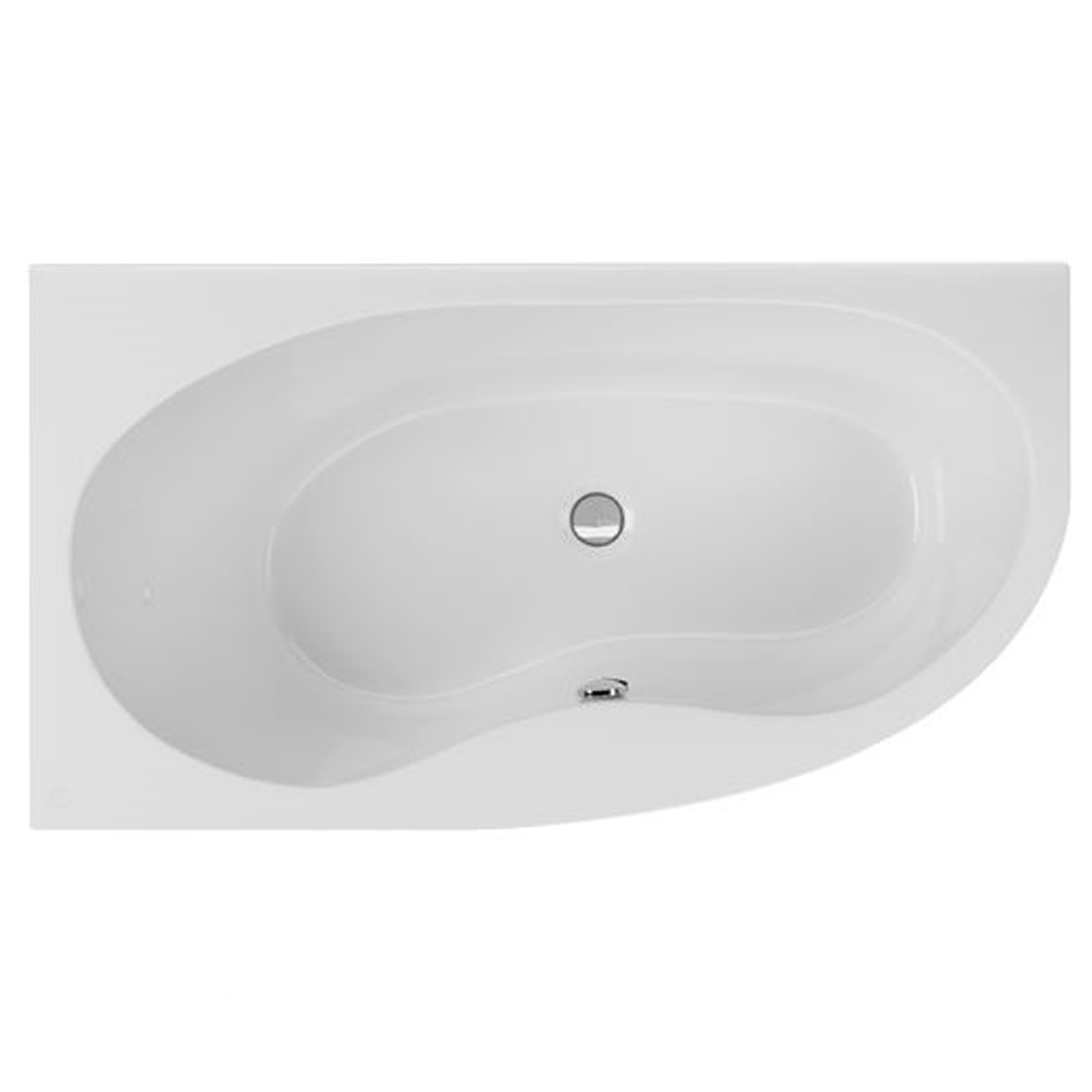 Chr. Schröder Raumsparwanne Luzern links 164 x 90 x 49 cm Badewanne weiß