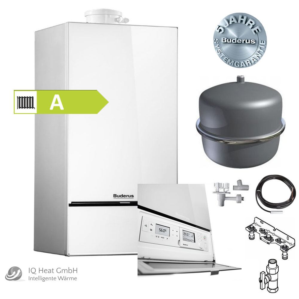 Buderus Logaplus Paket W42S weiß GB182i-20 RC310 + BU-H 25 Liter + Zubehör