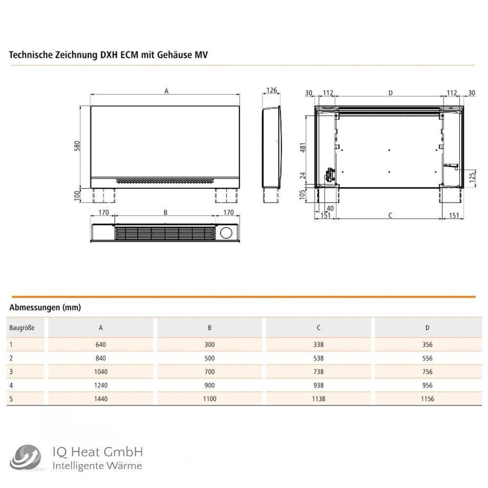 Arbonia Wohnraum Fan Coil Niedertemperatur Heizkörper Condiline DXH-ECM-MV-2V-CB Arbonia Wohnraum Fan Coil Niedertemperatur Heizkörper Condiline DXH-ECM-MV-2V-CB