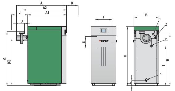 HERZ Holzvergaser firestar 20 DeLuxe Touch Control o. Flansch 20 KW K030200-105