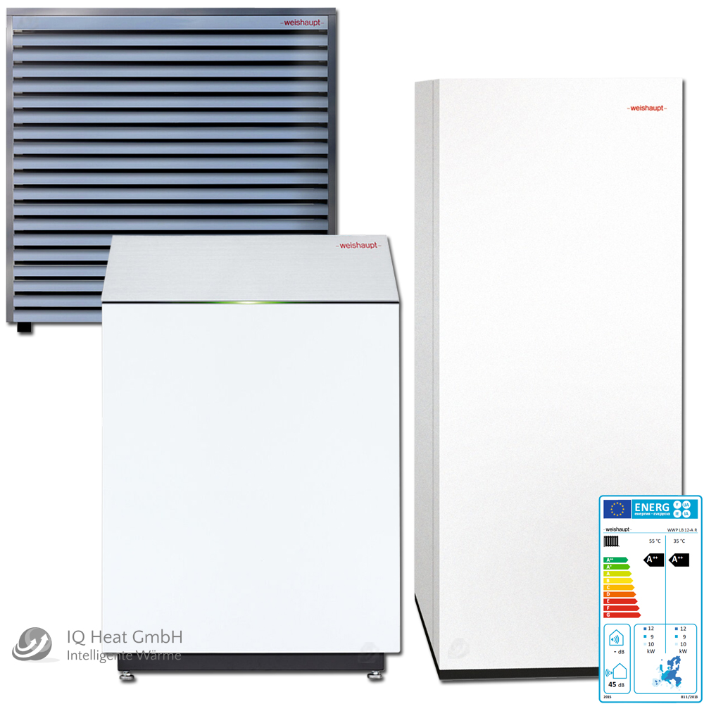 Weishaupt Paket Luft Wärmepumpe Biblock Paket WBB 12-B R Kombispeicher WKS300