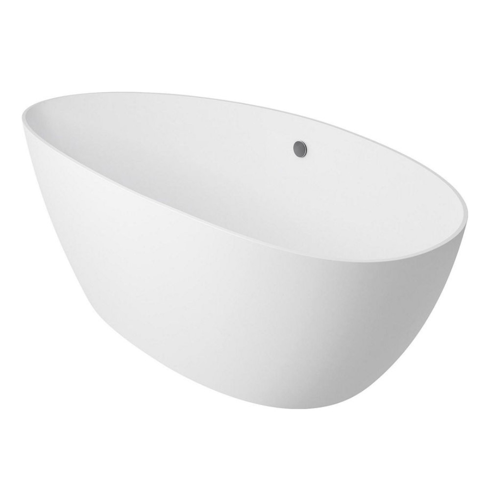 Evenes Mineralguss Badewanne EBBA 170 x 62 x 77 cm Überlauf rechts 250 l weiß