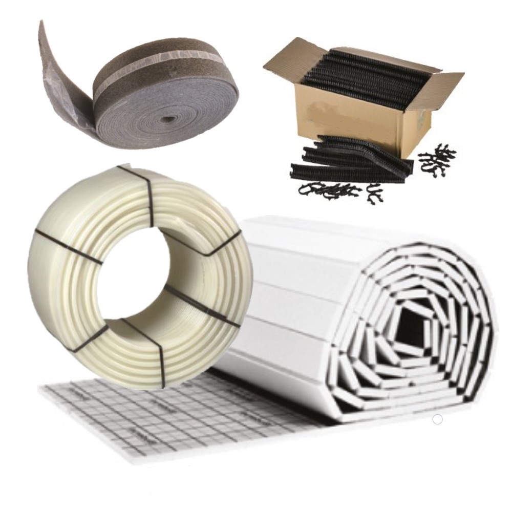 Buderus Fußbodenheizung Paket Logafloor 20 qm Tackerplatte 30-3 Heizrohr 17x2 mm Buderus Fußbodenheizung Paket Logafloor 20 qm Tackerplatte 30-3 Heizrohr 17x2 mm