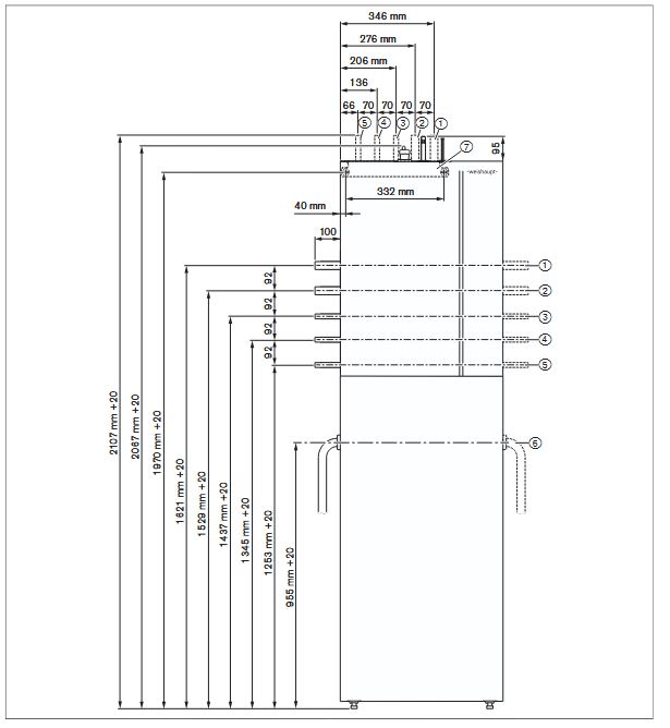 Weishaupt Paket Split Wärmepumpe Splitblock WSB 8-A-RMEK-AI Anschluss links