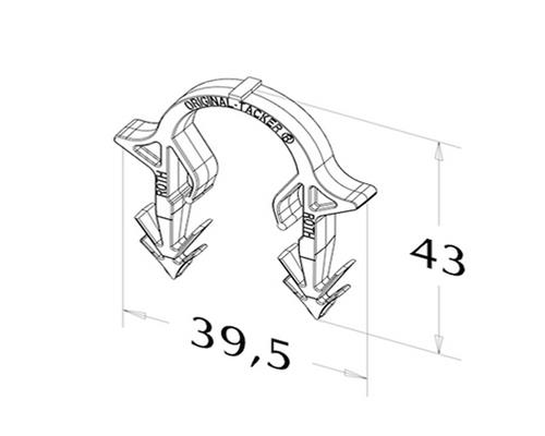 Roth Original Tackernadel Tacker Ex-Klips 14/16/ 17/20 mm VPE: 1000 Stück