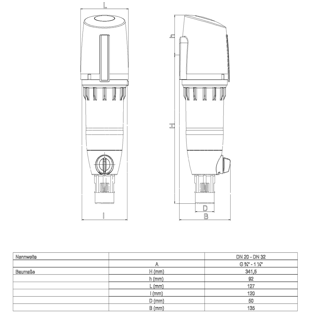 SYR halbautomatischen Rückspülfilter Drufi plus 2315 FR Wasserfilter 2315.00.081