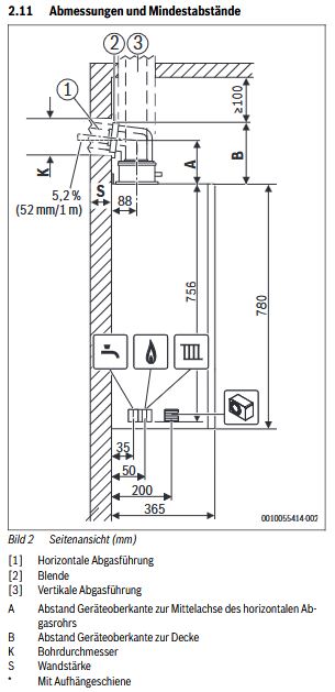 BOSCH Hybridsystem CSH5800iG 30 P 23 wandhängend mit Touch-Bedienfeld