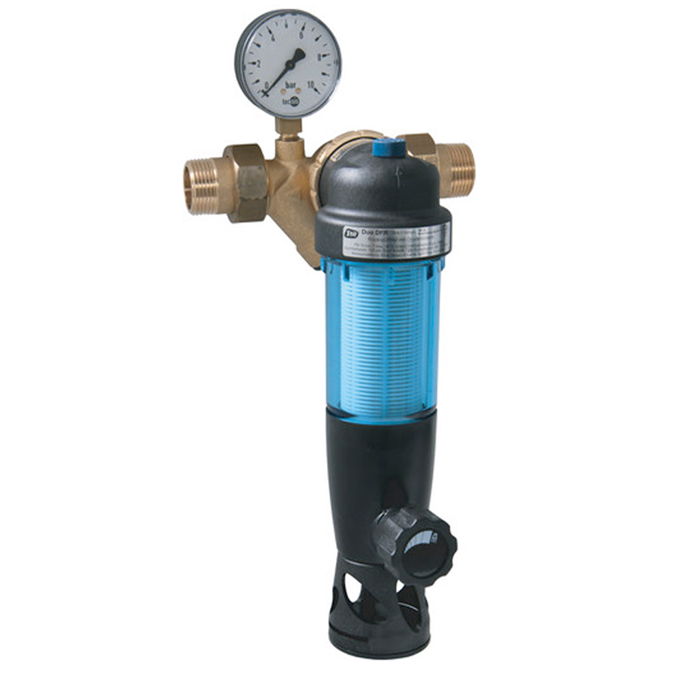 SYR Rückspülfilter Duo DFR DN25 1" mit Druckminderer Wasserfilter Hauswasser