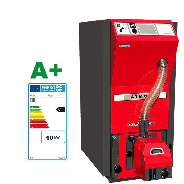 ATMOS Pelletkessel PX10 Pelletbrenner A25PX Platzspar-Pelletkessel 01.17.10