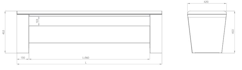Verano COMODO Heizbank Design Heizkörper Konvektor Radiator Sitzheizung