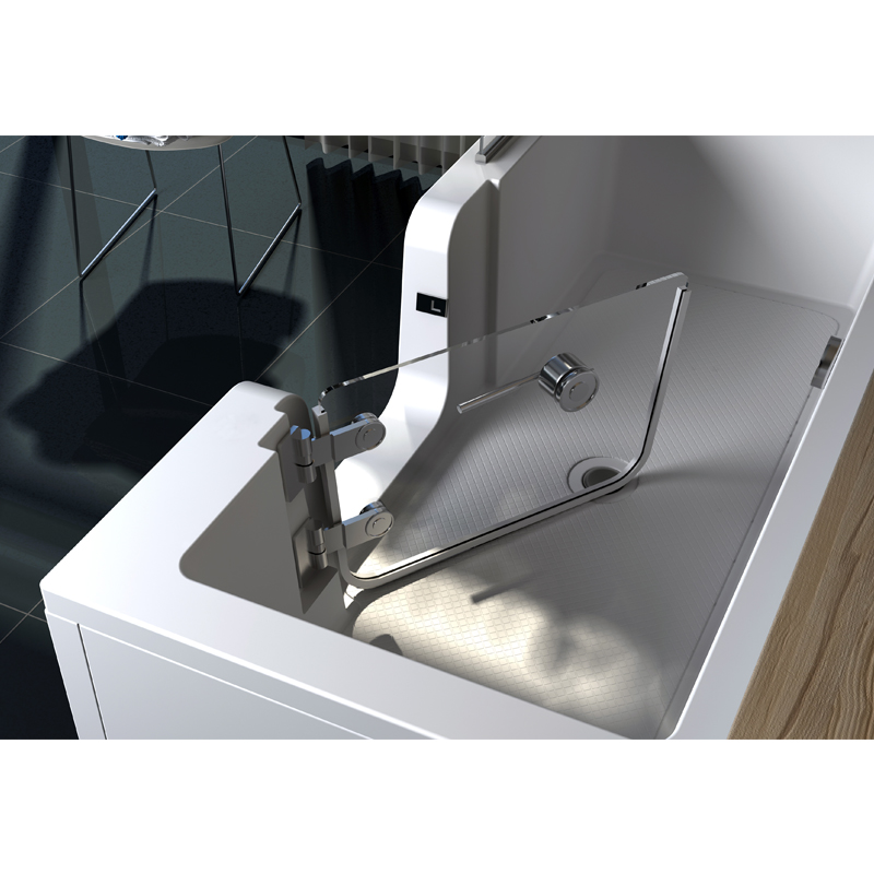 Acryl Badewanne Kombiwanne Puerta 170x80x40 cm links weiß mit Tür rechts