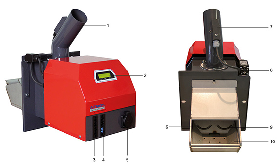 ATMOS A25GSP Pelletbrenner für Kombikessel DC25GSP, DC30GSP 110.02.004