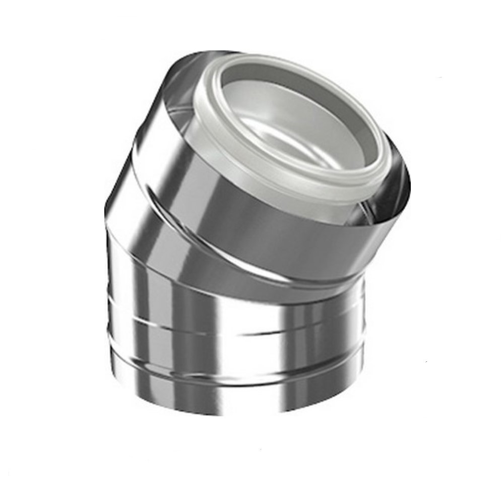 Buderus Abgasrohr Edelstahl konzentrischer Bogen DN80/125 30 Grad Aussenwand