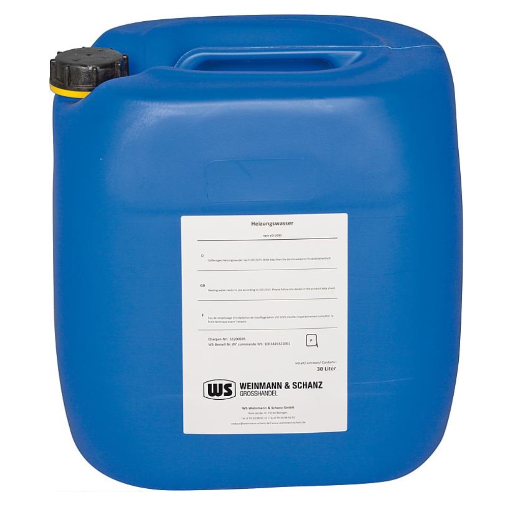 Heizungswasser VDI 2035 30Kg 30 Liter gebrauchsfertig Heizungsfüllwasser