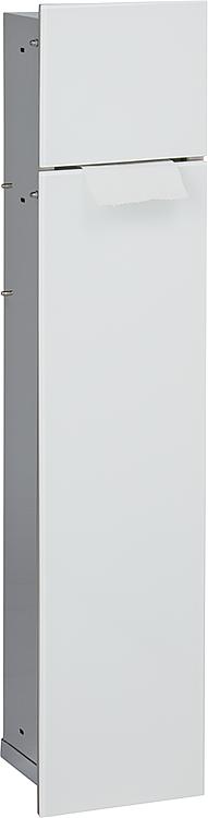 WC Wandcontainer graue Glastür links WC Einbauschrank Einbaurahmen Unterputz