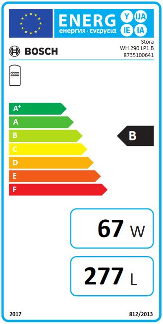 Bosch Wärmepumpenspeicher STORA WH 290 LP1B 277 Liter silber Warmwasserspeicher