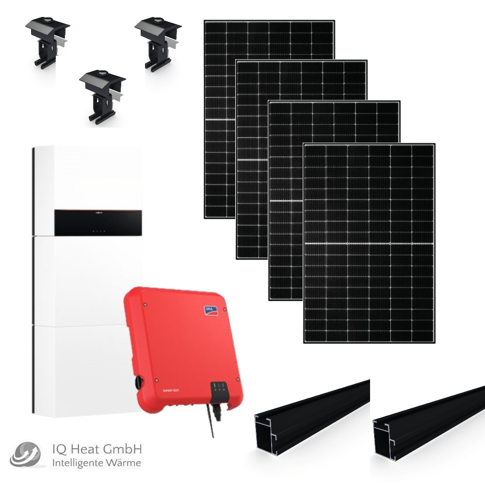 PV Anlage Viessmann Vitovolt 300 mit Vitocharge VX3 Flachdach Ost West 7,4 kWp