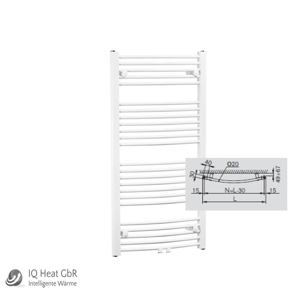 Buderus Logatrend Therm curve m 1500x595 Mittenanschluss, RAL 9016