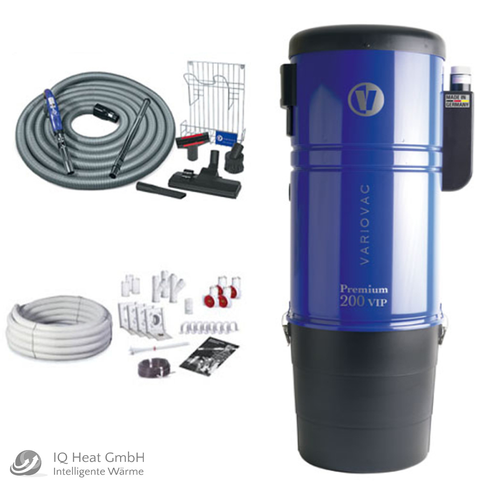 Variovac 200VIP Zentralstaubsauger Premium-Paket Flexi 3 mit VIP Saugschlauch