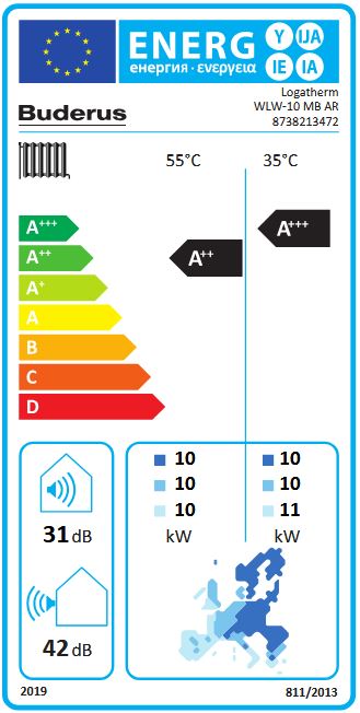 Buderus Luft Wärmepumpe Logatherm WLW-10 MB AR Außeneinheit Monoblock reversibel