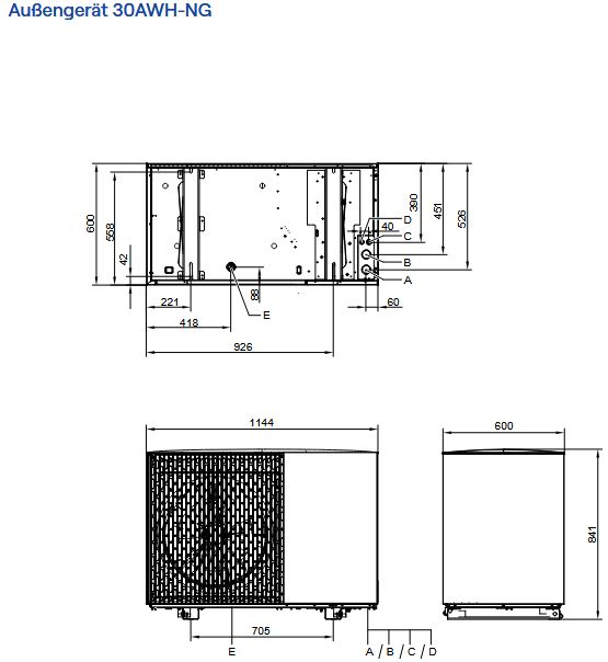 Carrier Luft Wärmepumpe AquaSnap 4,0 kW 30AWH004H1--NG 230 Volt R290 ZC00128