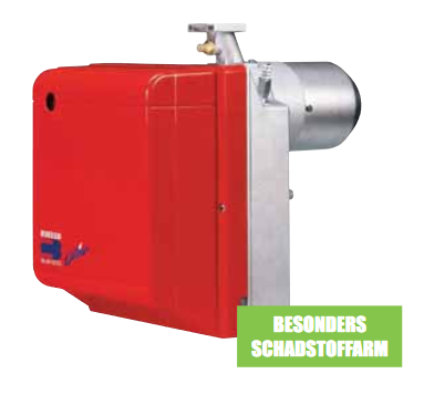 RIELLO Gulliver BS3D 2-stufig 65 - 189 kW Low NOx Gasgebläsebrenner Gasarmatur