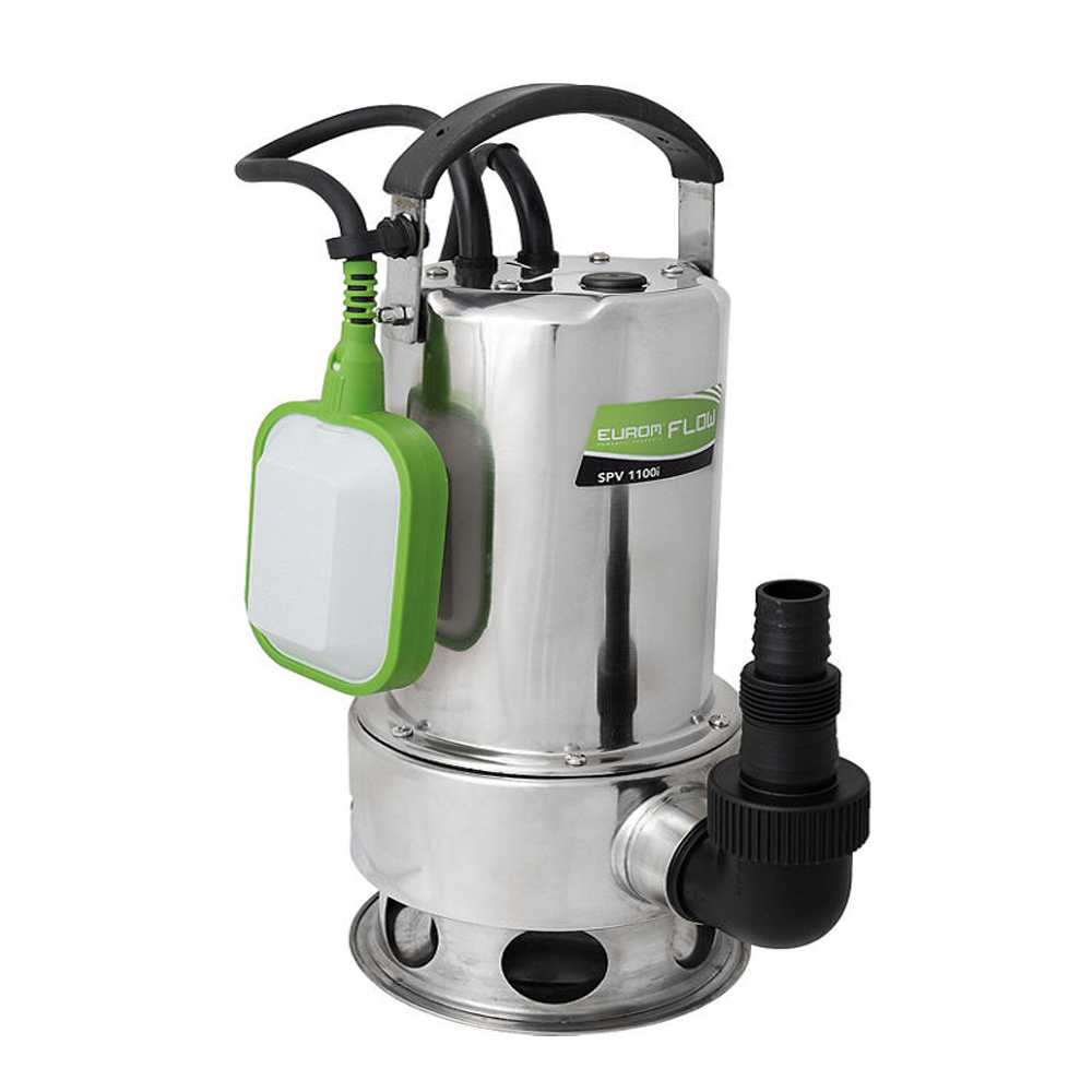 Eurom Schmutzwassertauchpumpe Flow SPV 1100 mit Schwimmschalter
