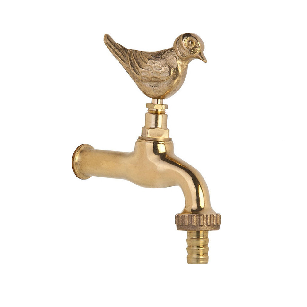 Auslaufventil "Vogel" Messing mit Wandrosette mit Schlauchverschraubung Wandanschluss 1/2"