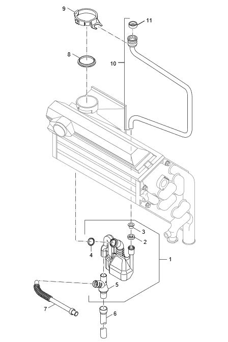 Buderus / Sieger Siphon passend für: Logamax plus GB112 /GB142-45 / GB142-60