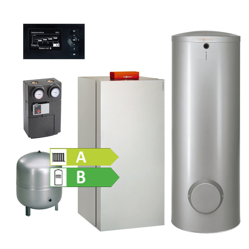 Viessmann Paket Vitocrossal 300 26 kW Gas Brennwert Kessel Speicher 160 Liter