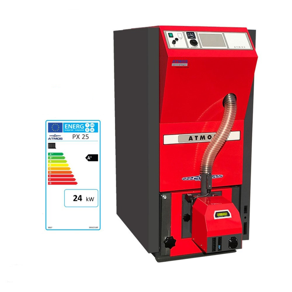 ATMOS Pelletkessel PX25 Pelletbrenner A25PX Platzspar-Pelletkessel 01.17.25