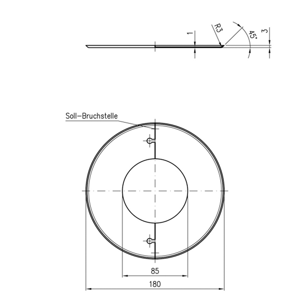 LORO Balkonablauf Abdeckrosette 16801. f.Muffe DN70 f. Serie A,B,E,F,FF,G,GF,I