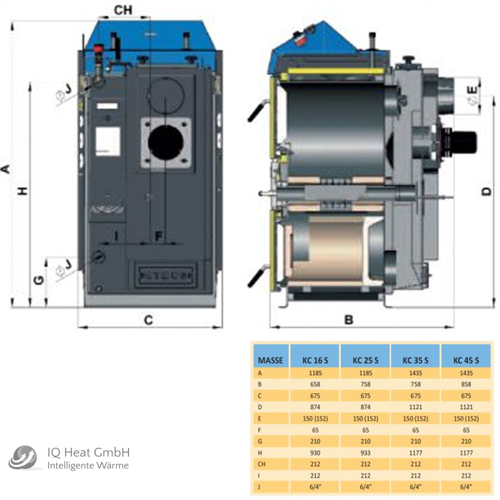 ATMOS Holzvergaser DC25GSE mit automatischer Zündung und Türanschlag Links